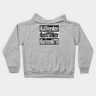 Black Voters Matter - Black & White & Multicolored - Back Kids Hoodie